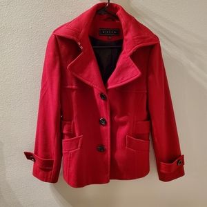Giacca Red Wool Pea Coat